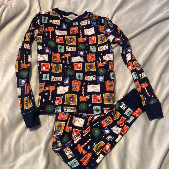 Old navy blue letters to Santa pajama set size XL (12) snug fit Christmas - Picture 1 of 4